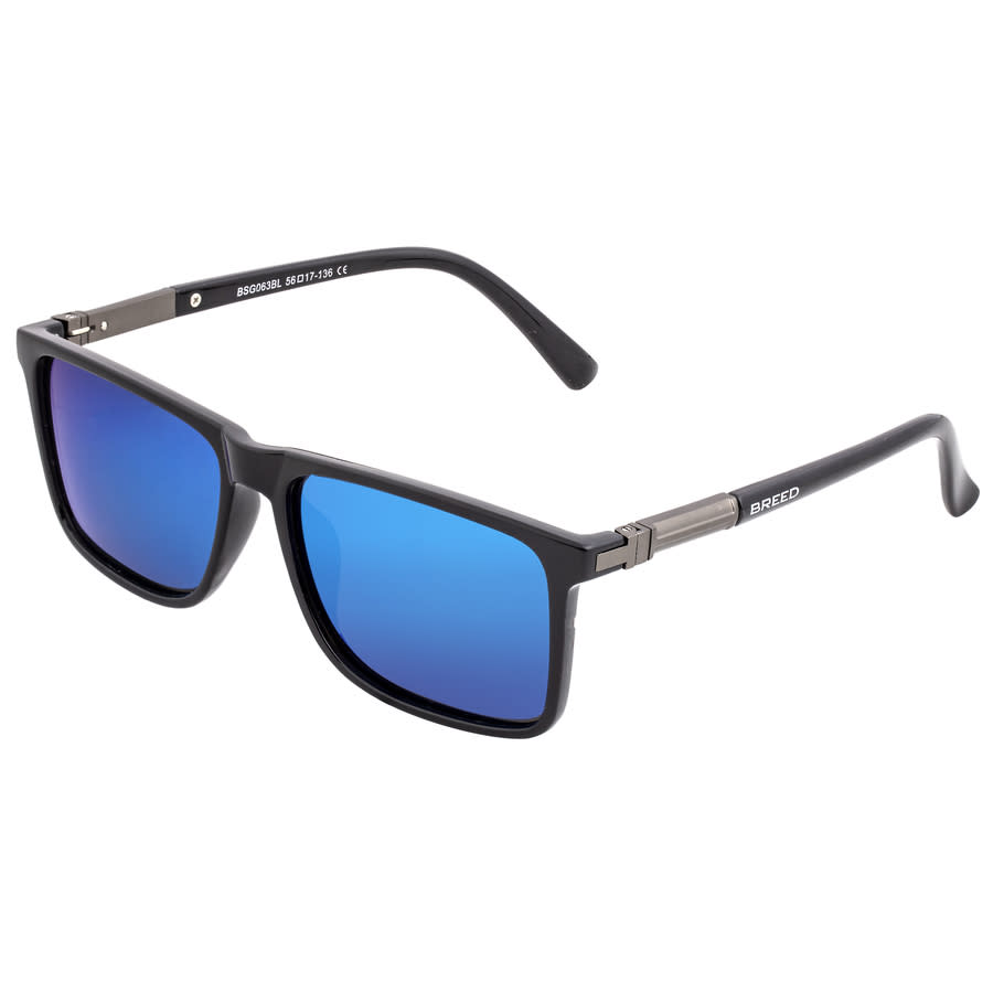 breed caelum mirror coating square men's sunglasses bsg063bl breed caelum mirror coating square men's sunglasses bsg063bl
