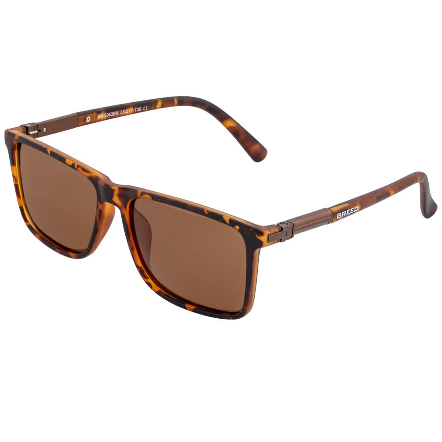 breed men's tortoise square sunglasses bsg063bn breed men's tortoise square sunglasses bsg063bn