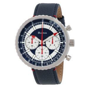 bulova chronograph c quartz white dial men's watch 96a283