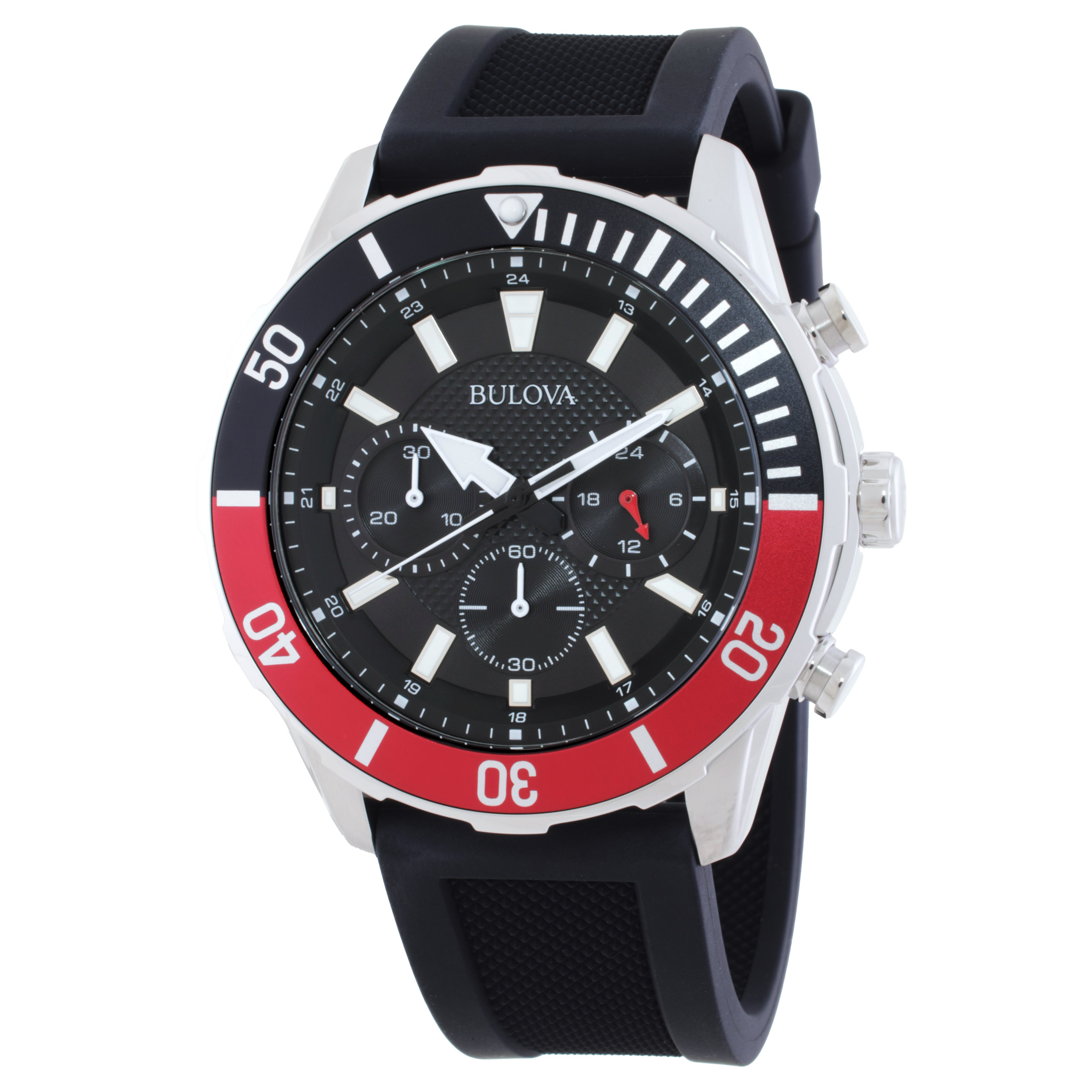 bulova chronograph quartz black dial men's watch 98a258 bulova chronograph quartz black dial men's watch 98a258