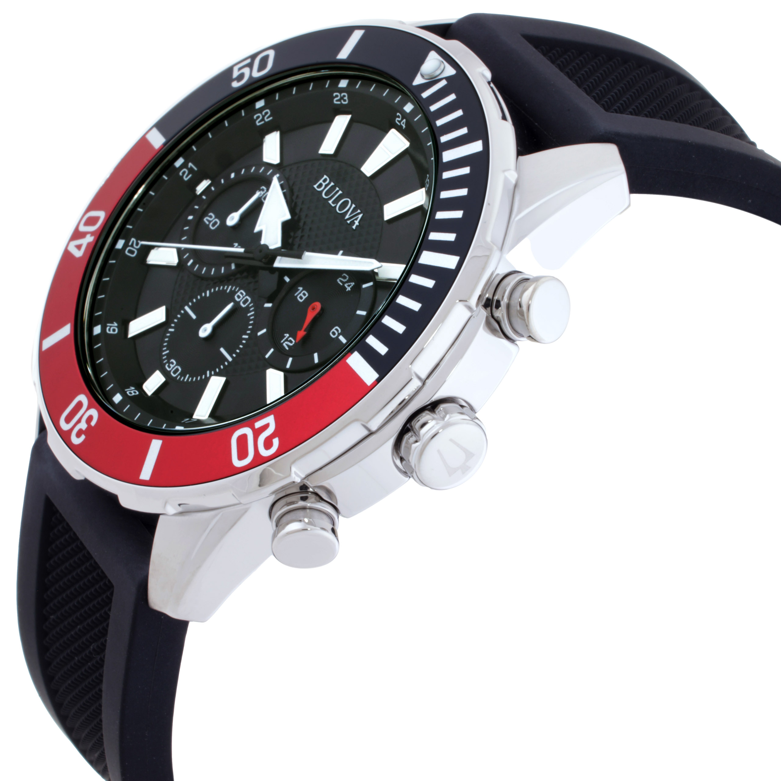 bulova chronograph quartz black dial men's watch 98a258 bulova chronograph quartz black dial men's watch 98a258