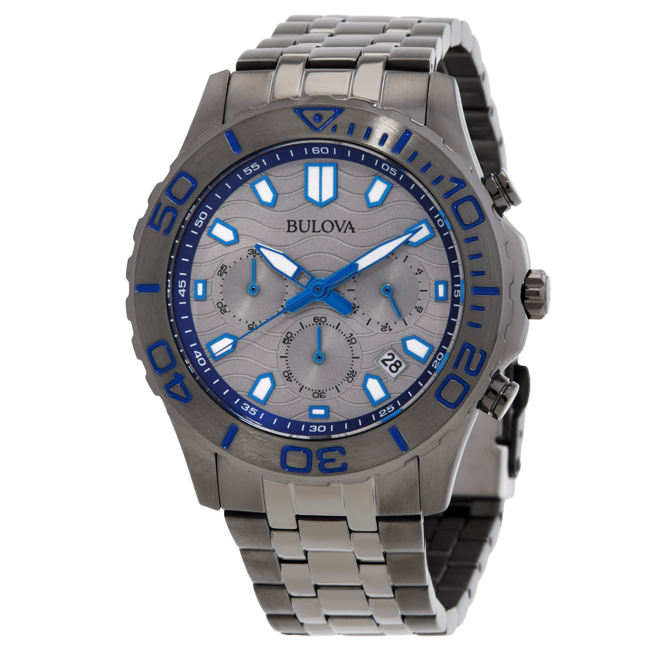 bulova chronograph quartz grey dial men's watch 98b434 bulova chronograph quartz grey dial men's watch 98b434