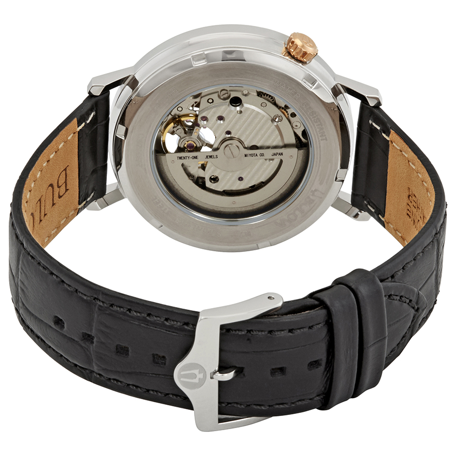 bulova classic automatic grey dial black leather men's watch 98a187 bulova classic automatic grey dial black leather men's watch 98a187