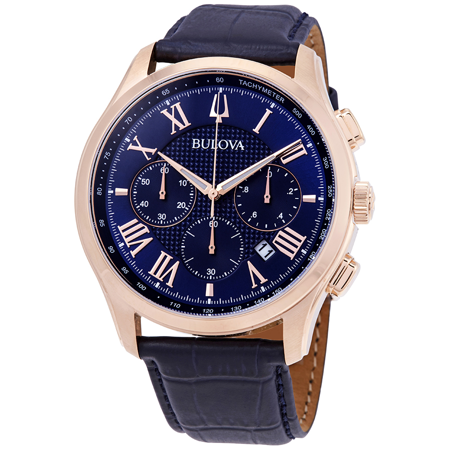 bulova classic chronograph blue dial men's watch 97b170 bulova classic chronograph blue dial men's watch 97b170