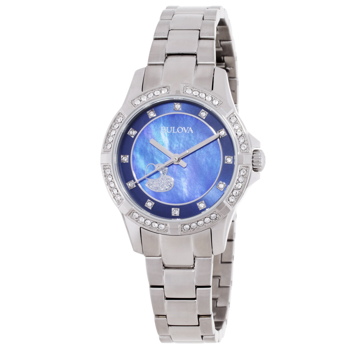 bulova classic quartz blue mother of pearl dial ladies watch 96l238 bulova classic quartz blue mother of pearl dial ladies watch 96l238