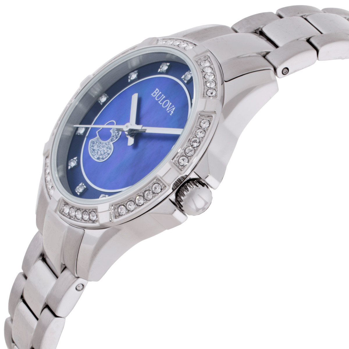 bulova classic quartz blue mother of pearl dial ladies watch 96l238 bulova classic quartz blue mother of pearl dial ladies watch 96l238