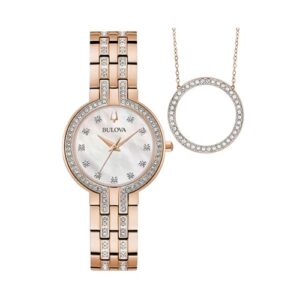 bulova classic quartz crystal ladies watch 98x135
