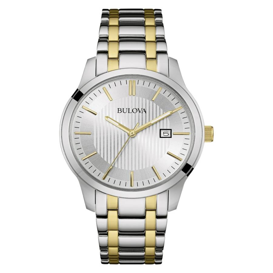 bulova classic quartz silver dial men's watch 98b263 bulova classic quartz silver dial men's watch 98b263