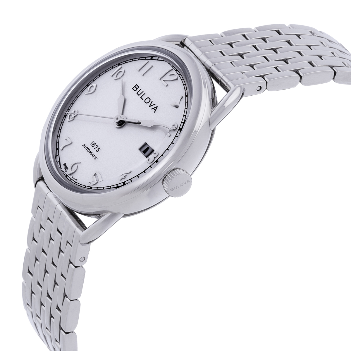 bulova commodore automatic silver dial men's watch 96b326 bulova commodore automatic silver dial men's watch 96b326
