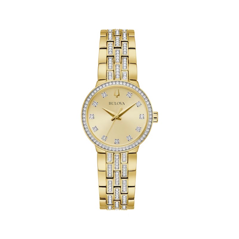 bulova crystal collection quartz champagne dial ladies watch & cross gift set 98x133 bulova crystal collection quartz champagne dial ladies watch & cross gift set 98x133
