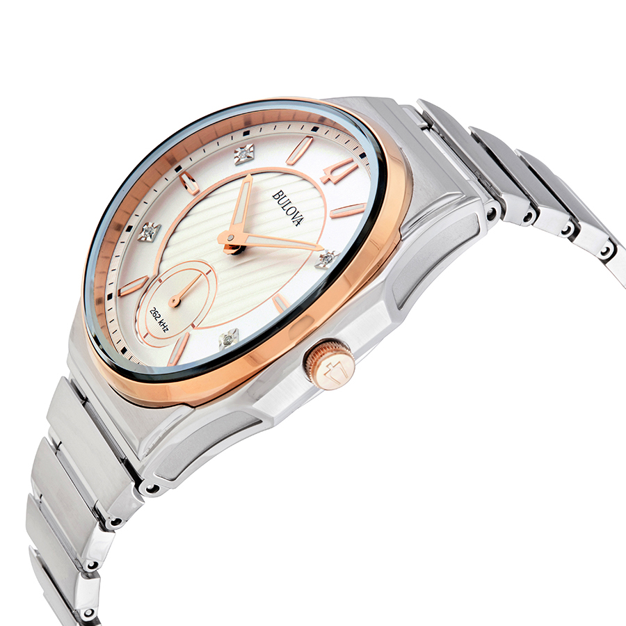 bulova curv quartz diamond silver dial ladies watch 98p182 bulova curv quartz diamond silver dial ladies watch 98p182