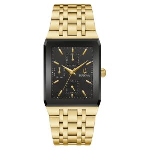 Home bulova dante quartz black dial men's watch 97c113
