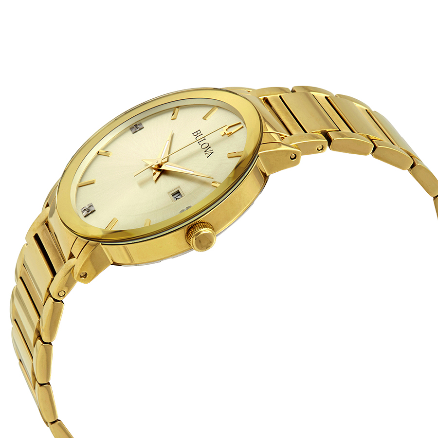 bulova diamond gold dial men's watch 97d115 bulova diamond gold dial men's watch 97d115