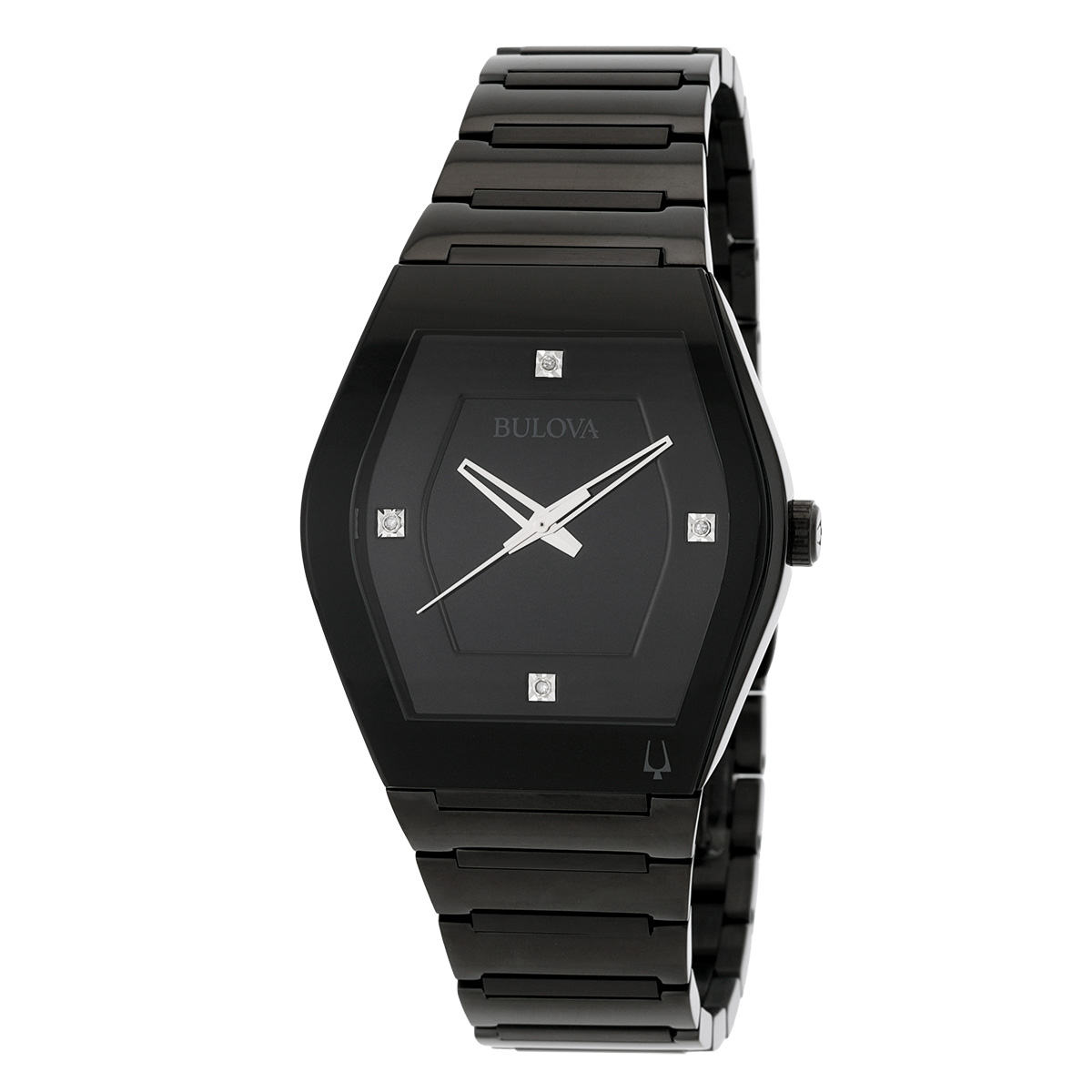 bulova gemini quartz diamond black dial men's watch 98d177 bulova gemini quartz diamond black dial men's watch 98d177