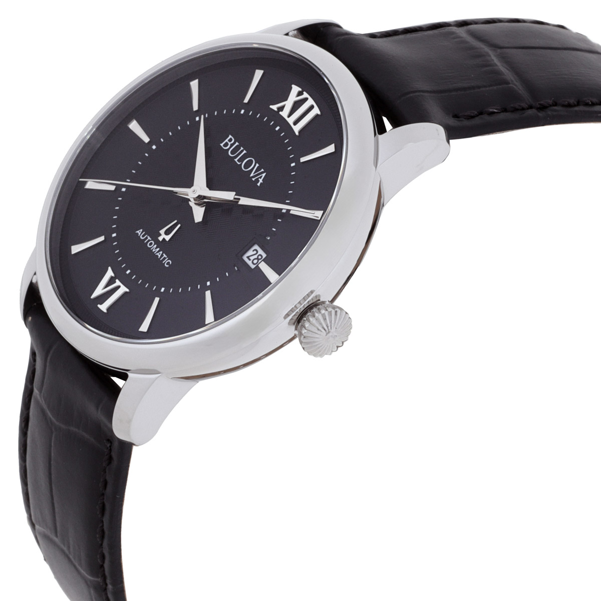 bulova hudson automatic black dial men's watch 96b441 bulova hudson automatic black dial men's watch 96b441