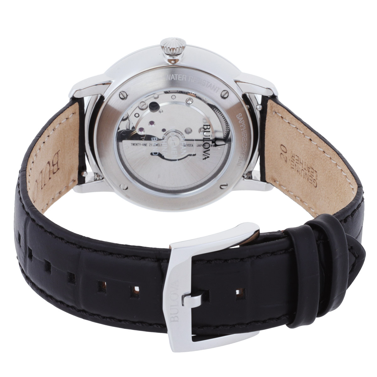 bulova hudson automatic black dial men's watch 96b441 bulova hudson automatic black dial men's watch 96b441