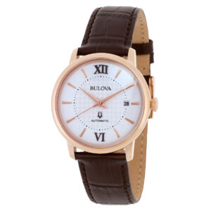 bulova hudson quartz silver tone dial men's watch 97b225