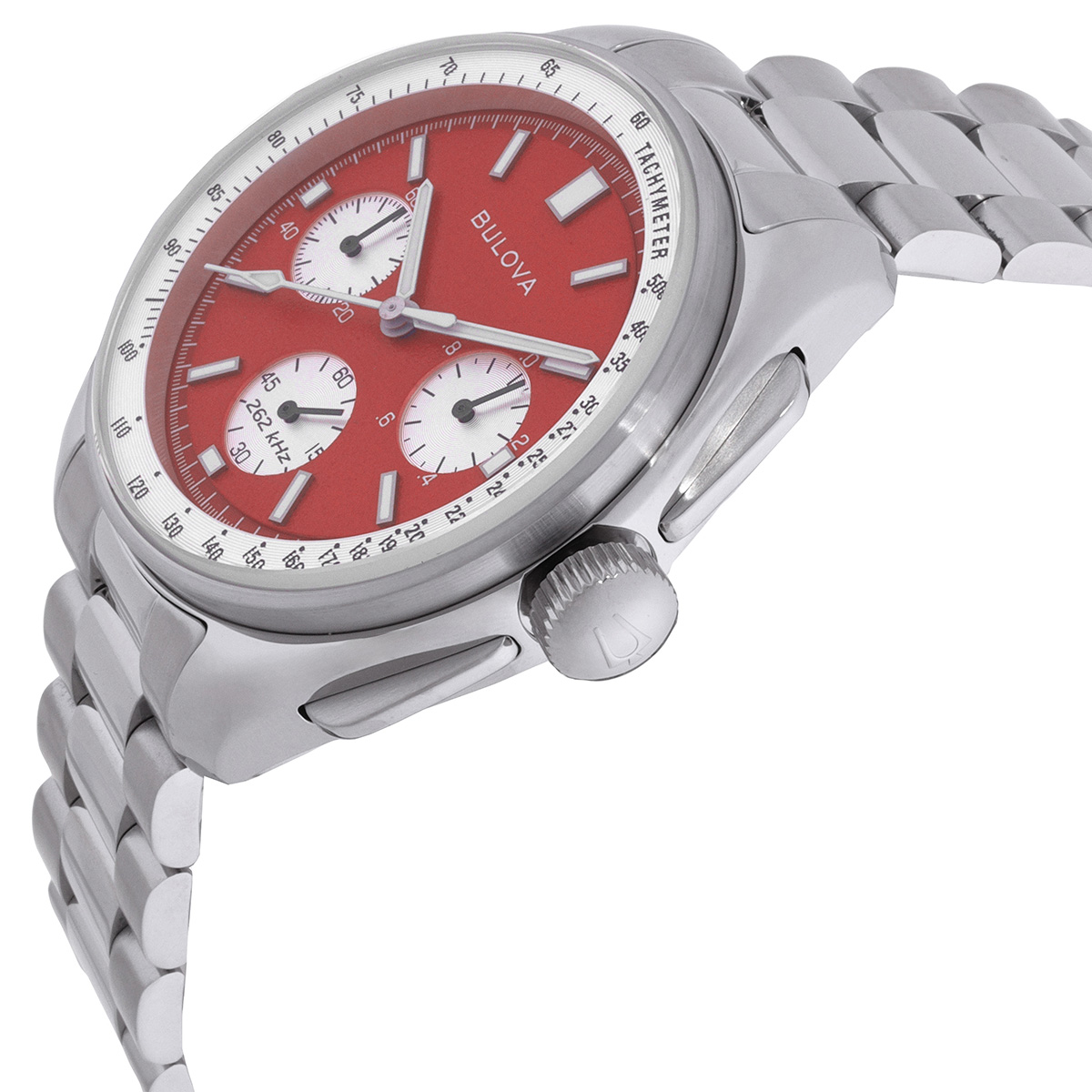 bulova lunar pilot chronograph quartz red dial men's watch 96k115 bulova lunar pilot chronograph quartz red dial men's watch 96k115