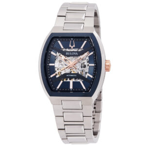 Home bulova maquina automatic blue dial men's watch 98a319
