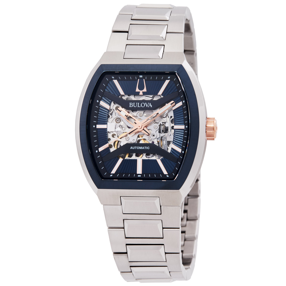 bulova maquina automatic blue dial men's watch 98a319 bulova maquina automatic blue dial men's watch 98a319