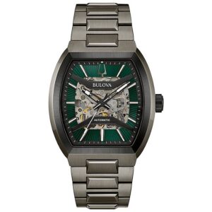 Home bulova maquina automatic green dial men's watch 98a321