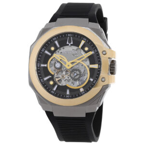 bulova maquina automatic grey dial men's watch 98a310