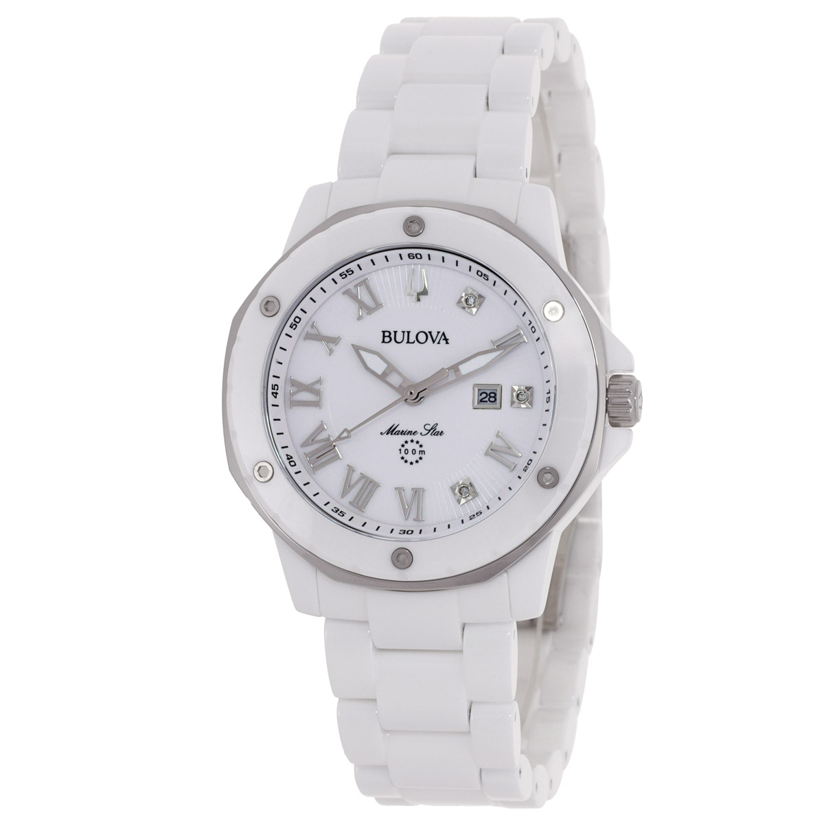 bulova marc anthony marine star quartz diamond white dial ladies watch 98p222 bulova marc anthony marine star quartz diamond white dial ladies watch 98p222
