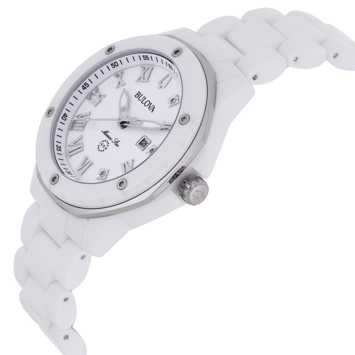 bulova marc anthony marine star quartz diamond white dial ladies watch 98p222 bulova marc anthony marine star quartz diamond white dial ladies watch 98p222