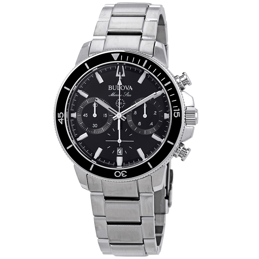 bulova marine star chronograph black dial men's watch 96b272 bulova marine star chronograph black dial men's watch 96b272