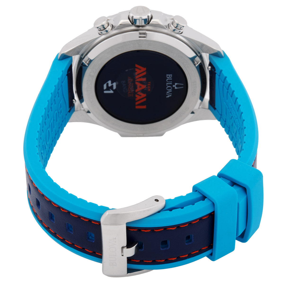 bulova marine star e1 team miami chronograph quartz blue dial men's watch 96b460 bulova marine star e1 team miami chronograph quartz blue dial men's watch 96b460