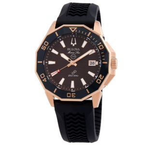 Home bulova marine star hpq precisionist quartz brown dial men's watch 98b421
