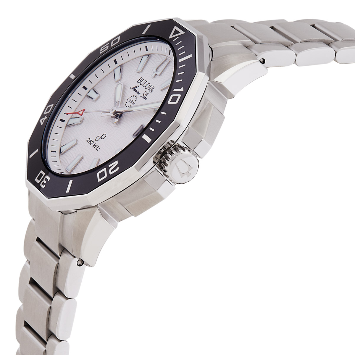 bulova marine star hpq precisionist quartz white dial men's watch 96b426 bulova marine star hpq precisionist quartz white dial men's watch 96b426