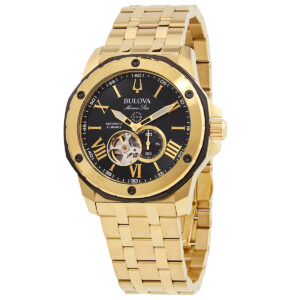 Витрина bulova marine star automatic black dial men's watch 98a273
