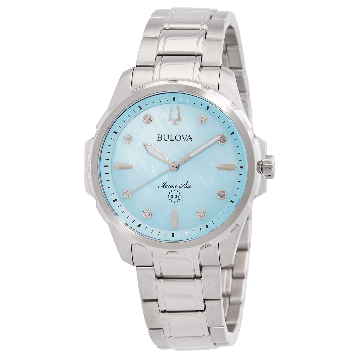 bulova marine star quartz blue dial ladies watch 96p248 bulova marine star quartz blue dial ladies watch 96p248