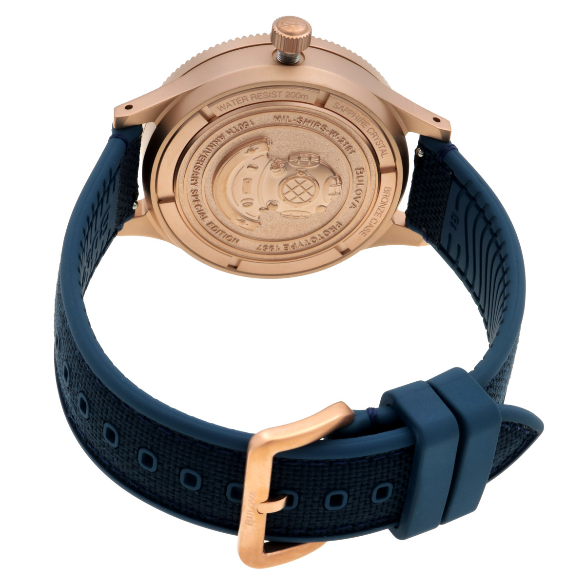 bulova mil ships 150th anniversary special edition automatic blue dial watch 98a325 bulova mil ships 150th anniversary special edition automatic blue dial watch 98a325