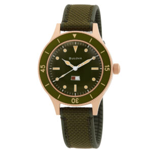 Витрина bulova mil ships 150th anniversary special edition automatic green dial watch 98a324