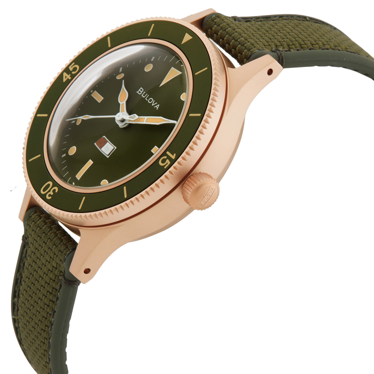 bulova mil ships 150th anniversary special edition automatic green dial watch 98a324 bulova mil ships 150th anniversary special edition automatic green dial watch 98a324