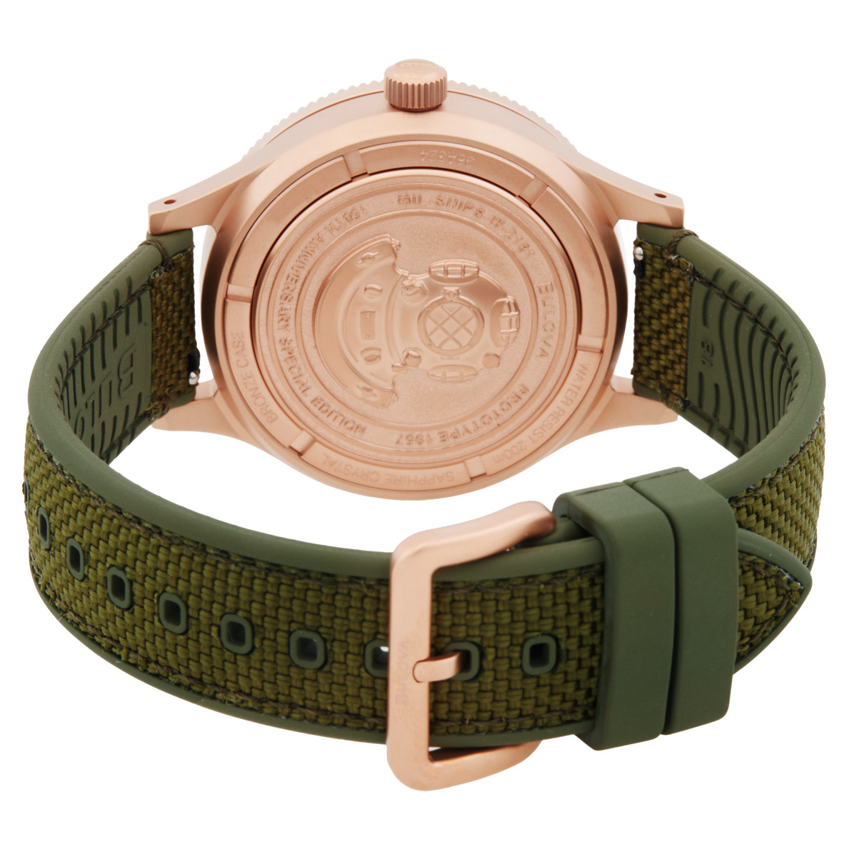 bulova mil ships 150th anniversary special edition automatic green dial watch 98a324 bulova mil ships 150th anniversary special edition automatic green dial watch 98a324