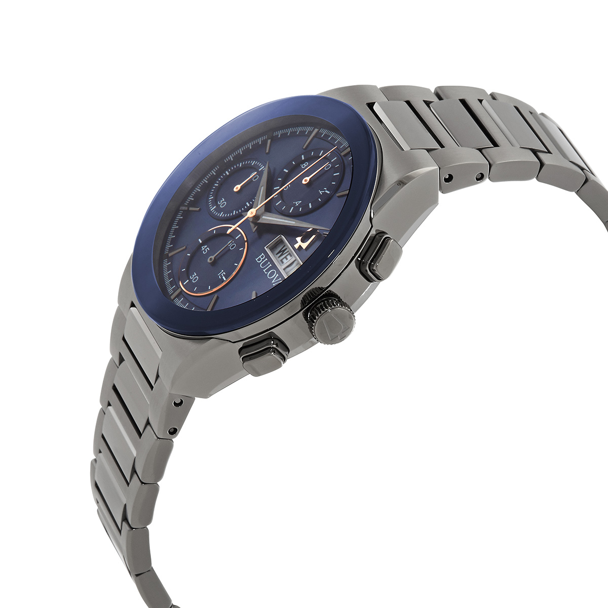 bulova millennia chronograph quartz blue dial men's watch 98c143 bulova millennia chronograph quartz blue dial men's watch 98c143