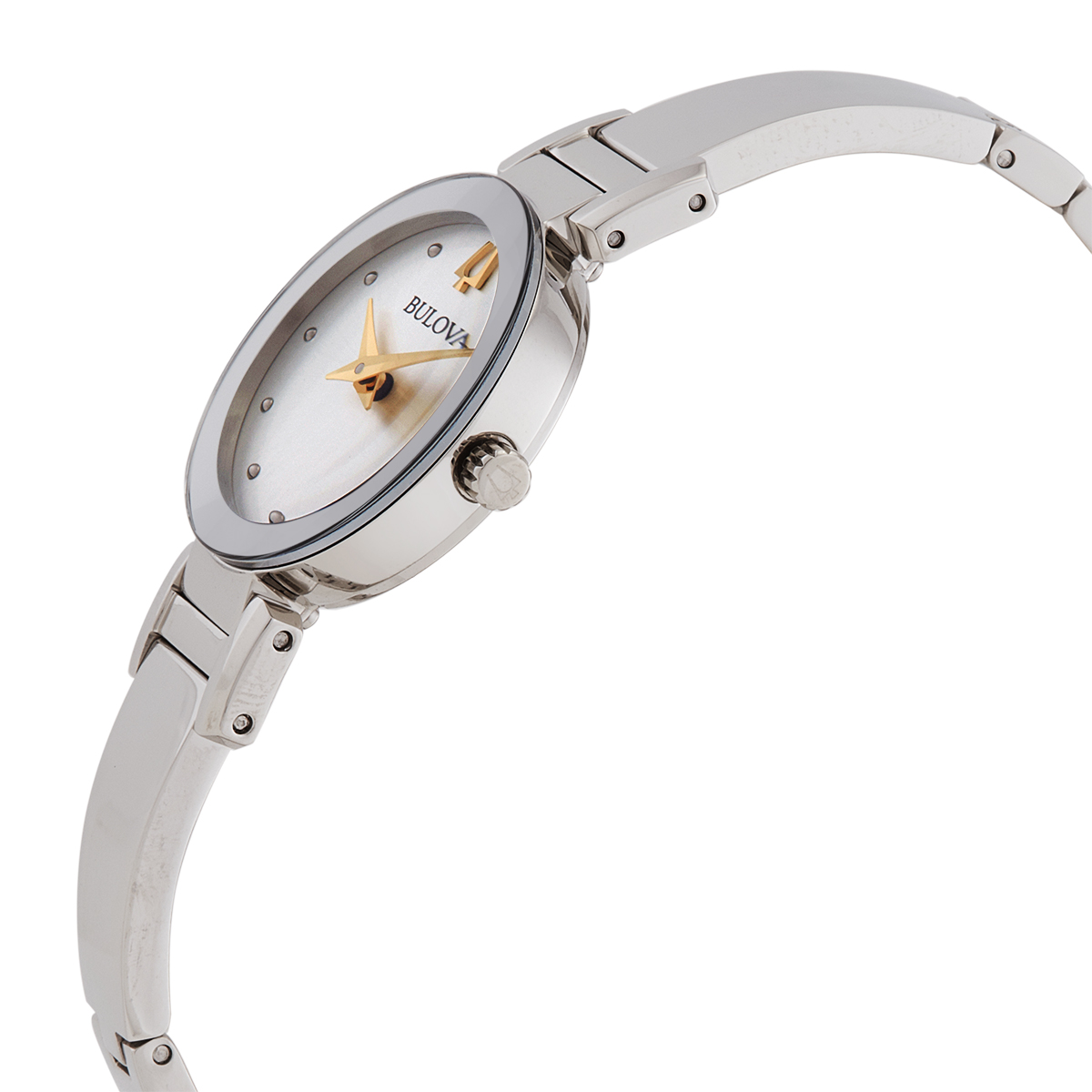 bulova modern quartz diamond silver dial ladies watch 96p241 bulova modern quartz diamond silver dial ladies watch 96p241