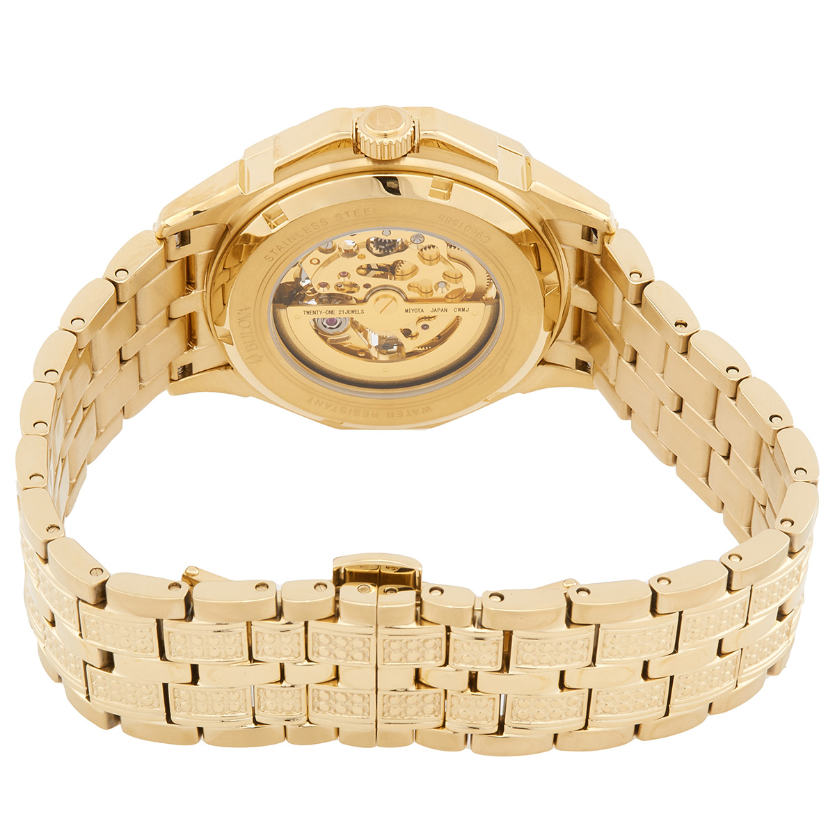 bulova octava automatic crystal gold skeleton dial men's watch 98a292 bulova octava automatic crystal gold skeleton dial men's watch 98a292