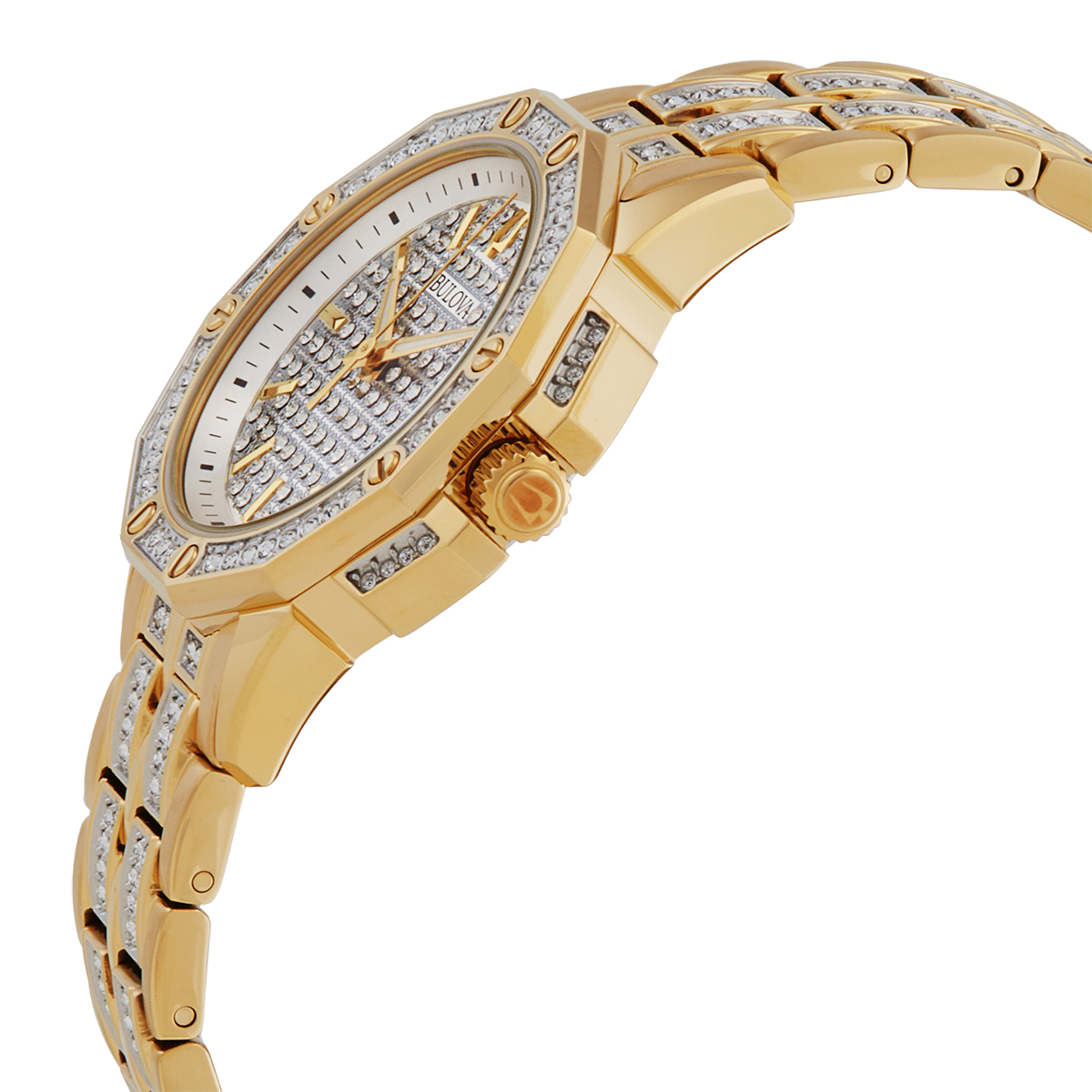 bulova octava quartz crystal silver dial ladies watch 98l302 bulova octava quartz crystal silver dial ladies watch 98l302