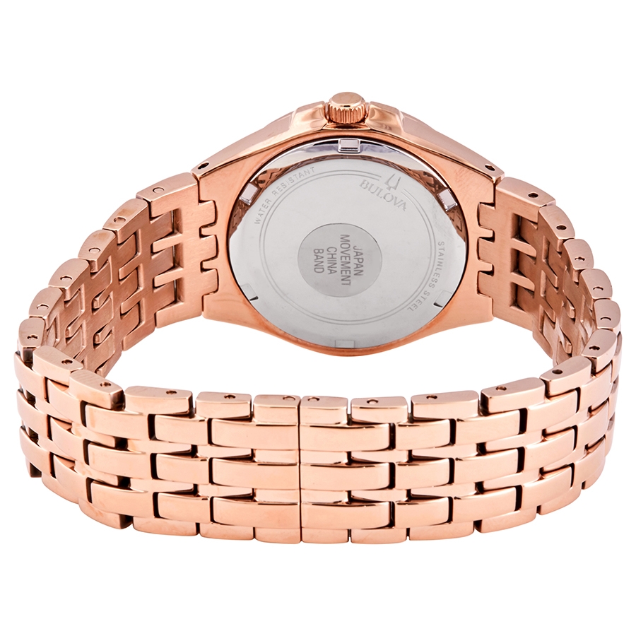 bulova phantom rose gold tone baguette swarovski crystal ladies watch 98l268 bulova phantom rose gold tone baguette swarovski crystal ladies watch 98l268