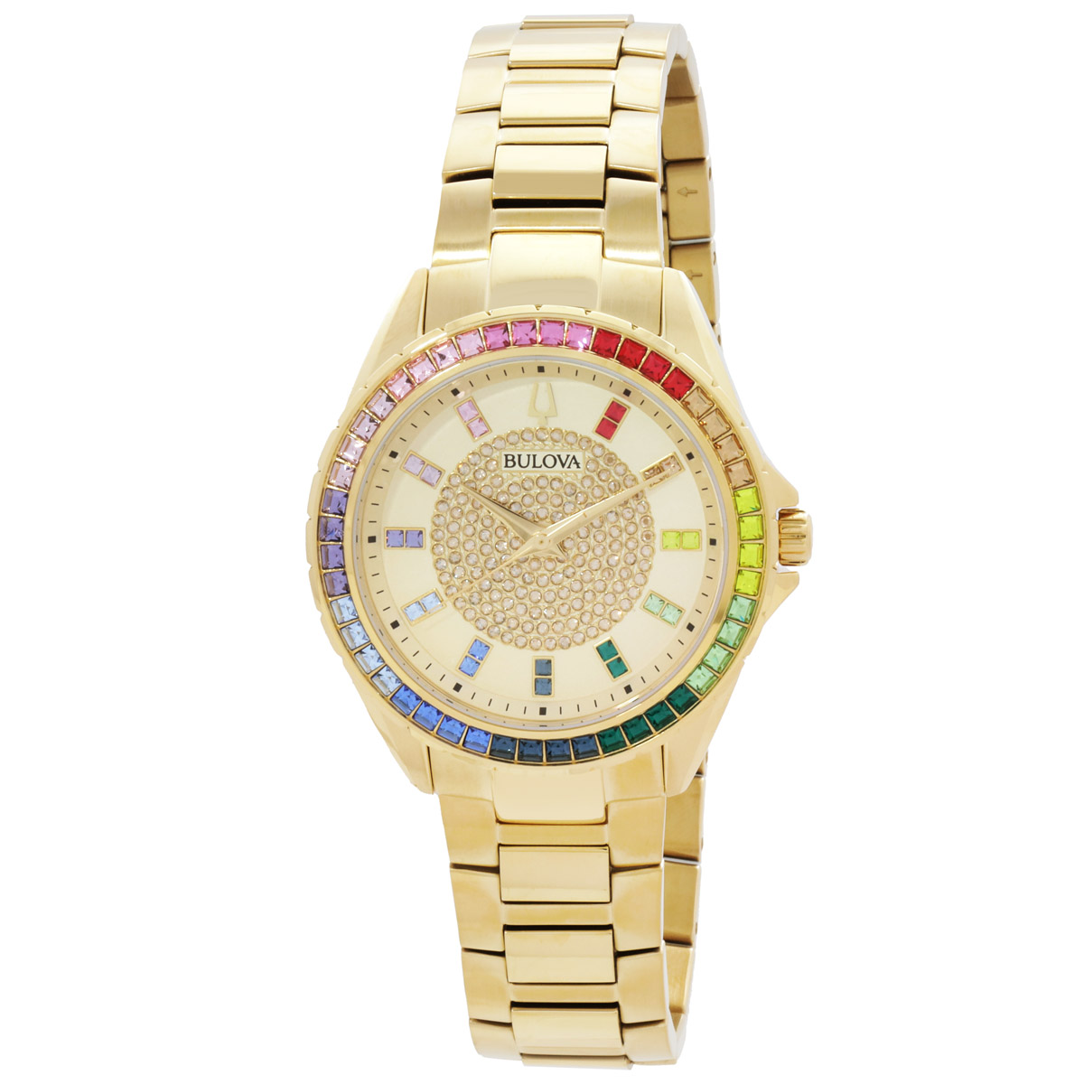 bulova phantom quartz crystal champagne dial men's watch 97a179 bulova phantom quartz crystal champagne dial men's watch 97a179