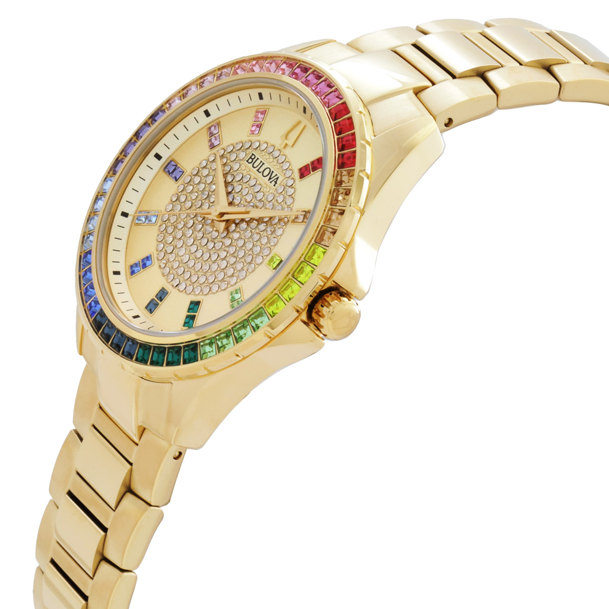bulova phantom quartz crystal champagne dial men's watch 97a179 bulova phantom quartz crystal champagne dial men's watch 97a179