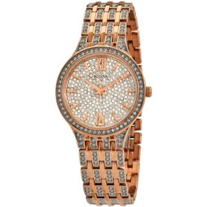 bulova phantom quartz crystal embellished ladies watch 98l235