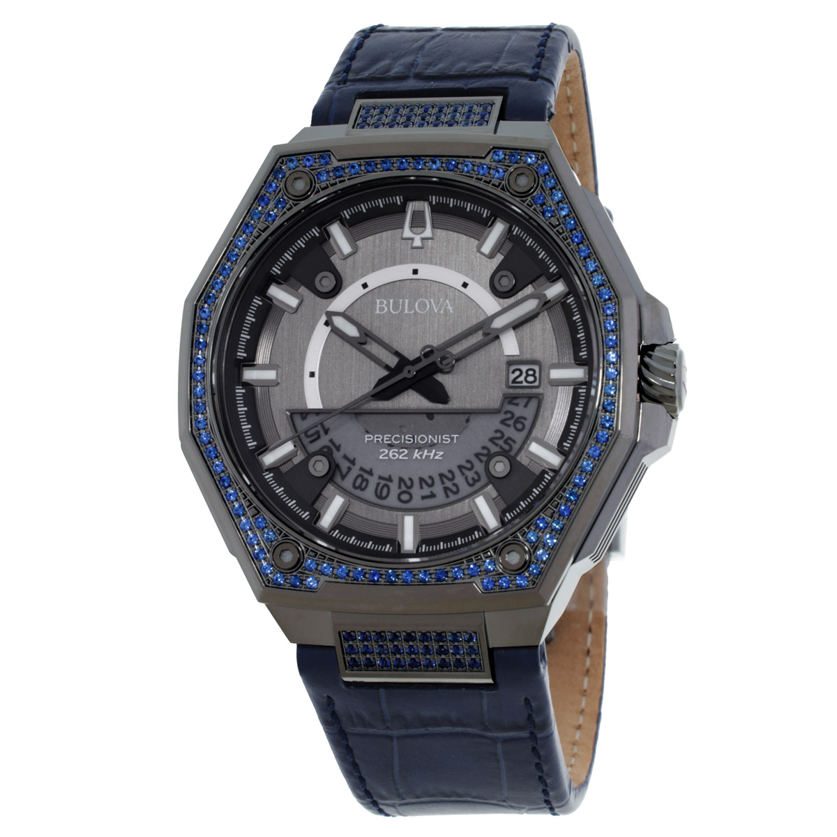 bulova precisionist series x quartz sapphire pave men's watch 98j124 bulova precisionist series x quartz sapphire pave men's watch 98j124