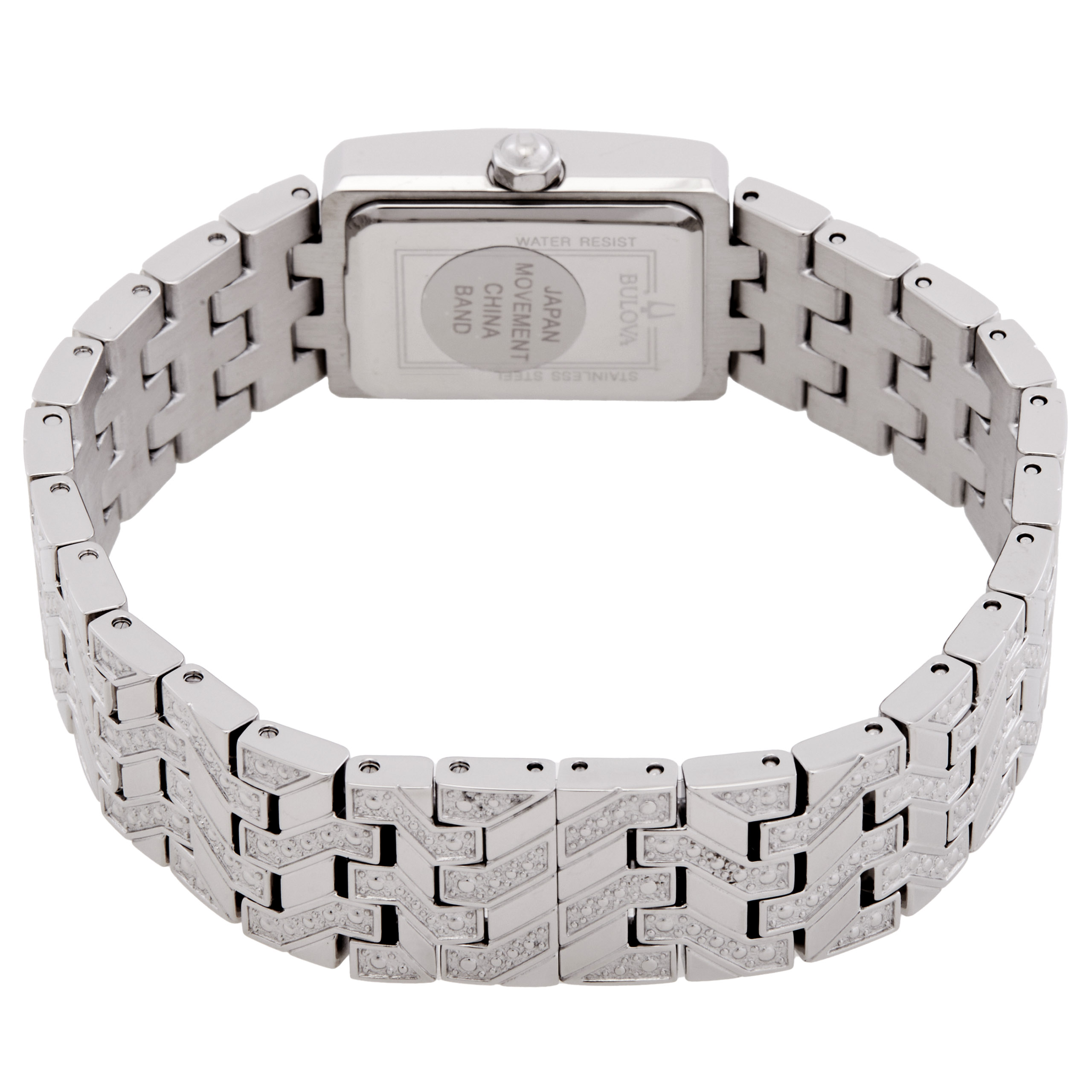 bulova quartz crystal accent tank white mother of pearl dial ladies watch 96l304 bulova quartz crystal accent tank white mother of pearl dial ladies watch 96l304