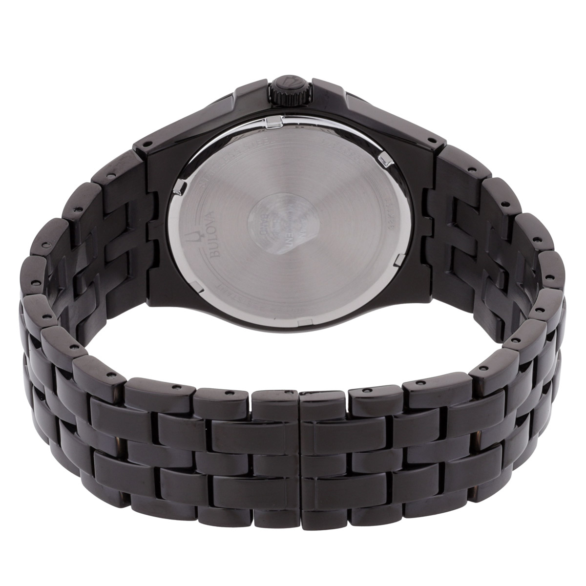 bulova quartz crystal black dial men's watch & dog tag 98k101 bulova quartz crystal black dial men's watch & dog tag 98k101