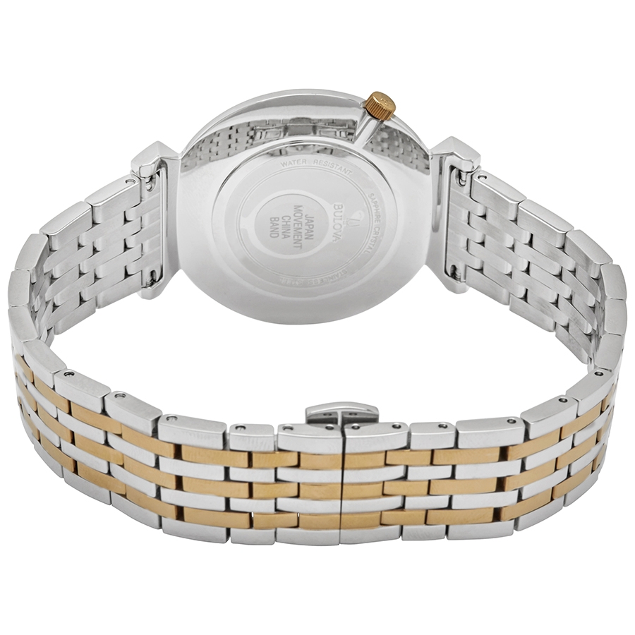 bulova regatta quartz white dial two tone men's watch 98a233 bulova regatta quartz white dial two tone men's watch 98a233